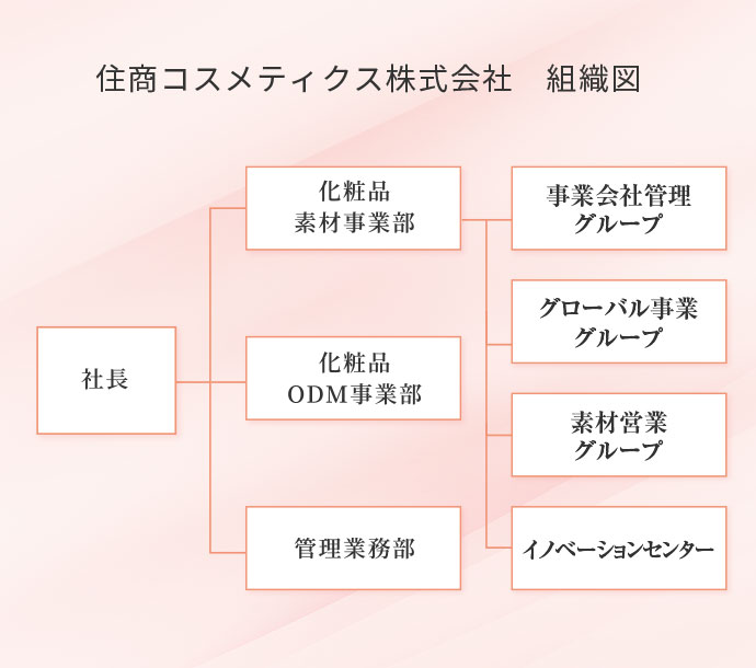 組織図 住商コスメティクス株式会社